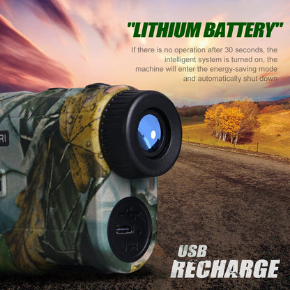 Handheld Range Finder with 6.5x Magnification and Angle Calculation, 3,280ft Range
