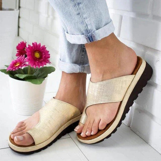 Toe Ring Sandals with Arch Support and Multi-Zone Weight Distribution for Women