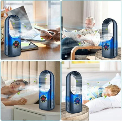 Desk Air Cooler with Blade-Free Airflow and Multiple Speed Settings, 2.9 lbs