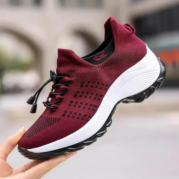 Ergonomic Sneakers with Arch Support and Shock Absorbing Sole, Breathable Mesh