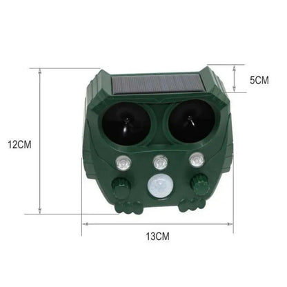 Ultrasonic Animal Repellent with Solar Power and Motion Sensor, 110° Range All Vera Mart