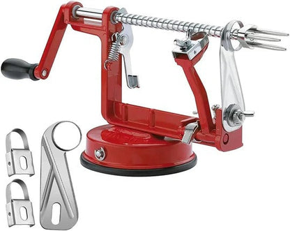 Manual Apple Peeler with Suction Base and Hand Crank, Triple Action Peeling Coring Slicing All Vera Mart