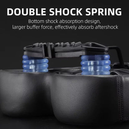 Wide Bike Saddle with Shock Absorption System and Waterproof Cover, 10.2in
