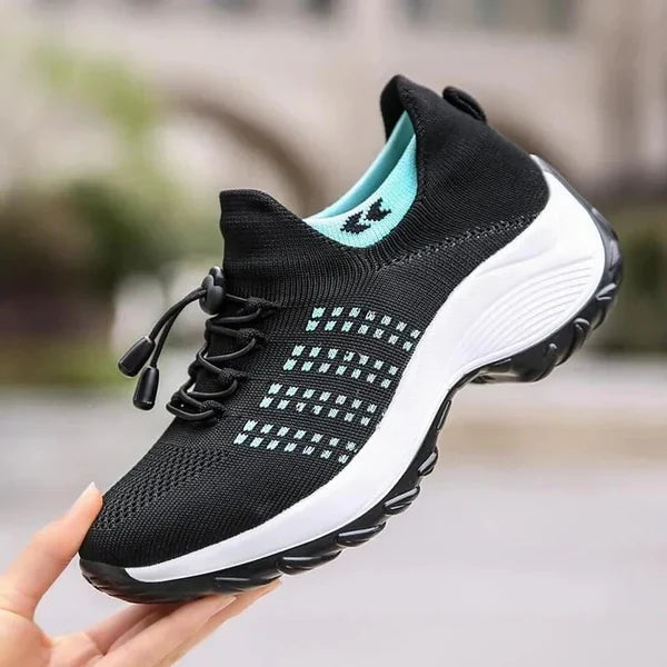 Ergonomic Sneakers with Arch Support and Shock Absorbing Sole, Breathable Mesh