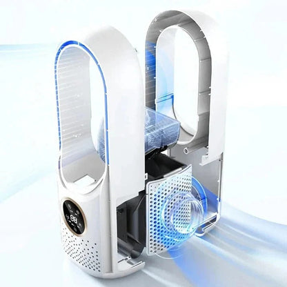 Desk Air Cooler with Blade-Free Airflow and Multiple Speed Settings, 2.9 lbs