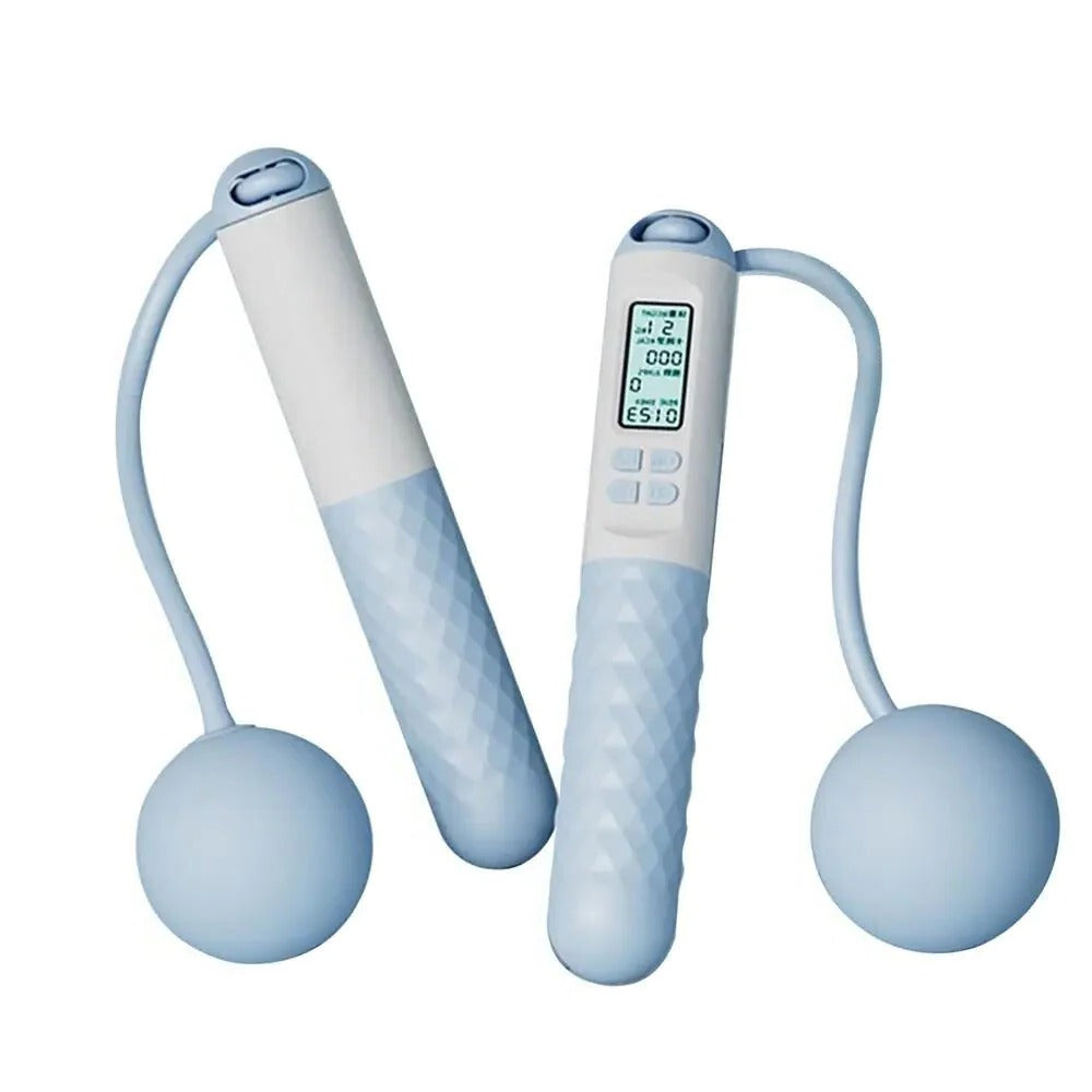 Cordless Jump Rope Handles with Digital Counter and Weighted Balls