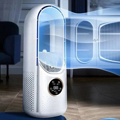 Desk Air Cooler with Blade-Free Airflow and Multiple Speed Settings, 2.9 lbs