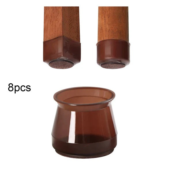 Furniture Leg Floor Protectors with Noise Reduction and Multi-Surface Protection, 8 Pack