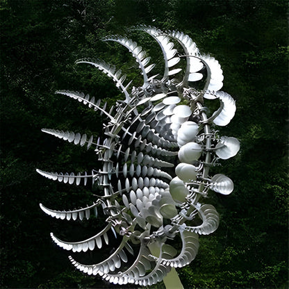 Kinetic Metal Wind Spinner with Anti Rust Finish for Gardens