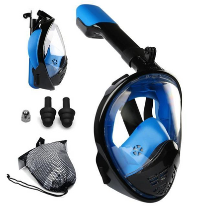 Full Face Snorkel Mask with Anti Fog Dual Breathing and 180° Panoramic View All Vera Mart