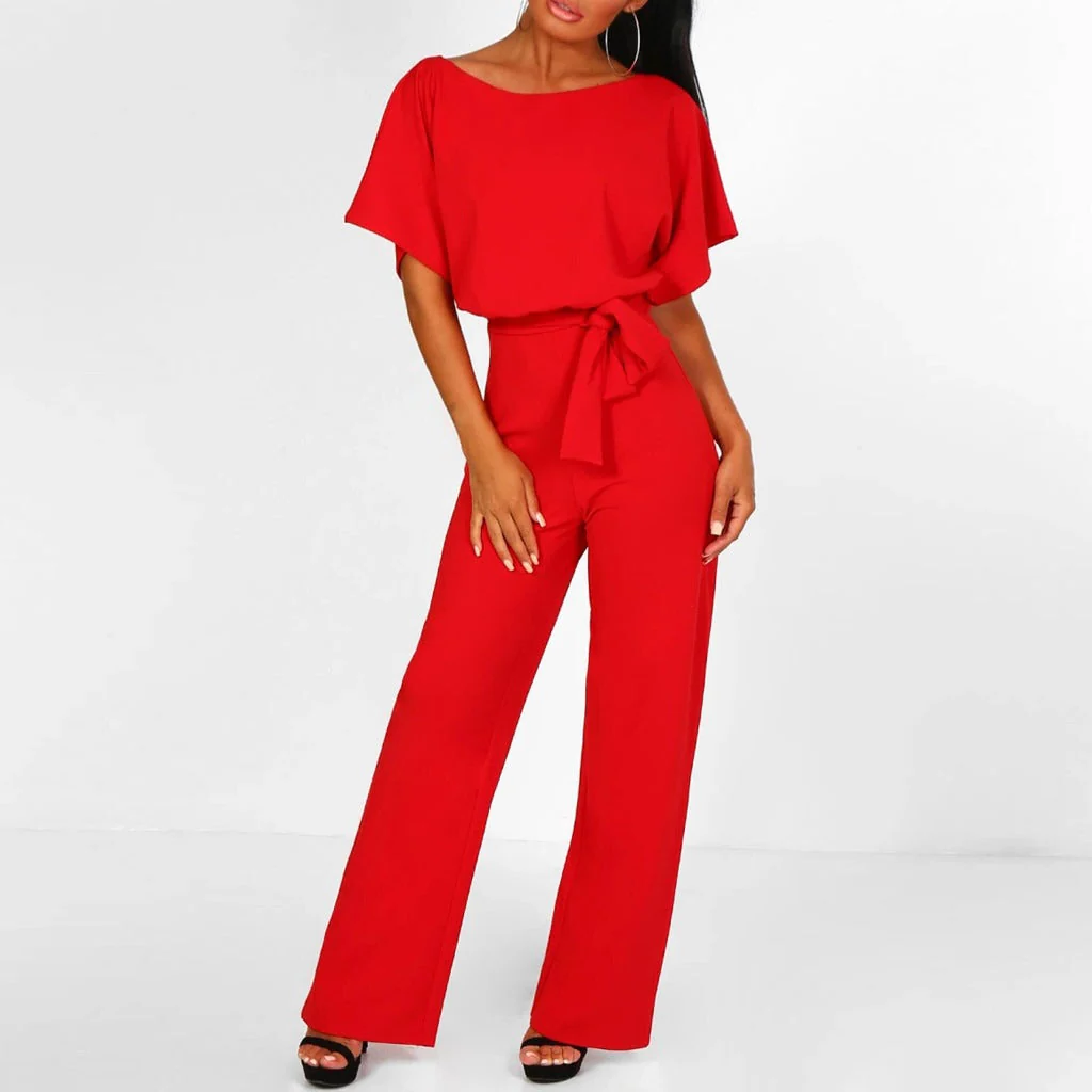 Dark Blue Jumpsuit with Tailored Silhouette and Full Length Coverage