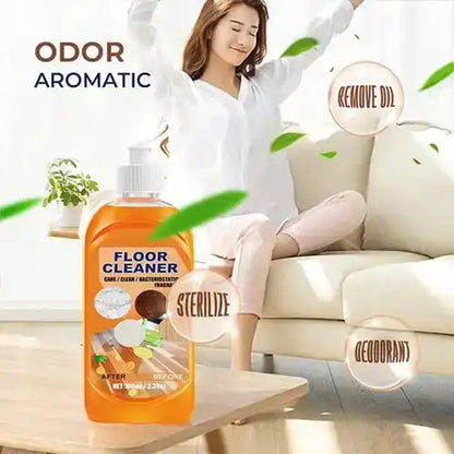 Lemon Floor Cleaner Concentrate with Plant-Derived Surfactants for Sealed Surfaces