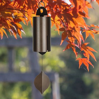 Wind Bell with Dual Resonance System and Ash Wood Clapper, 12 Inch