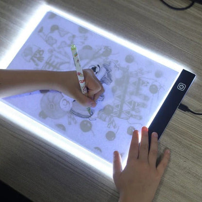 LED Tracing Tablet with Adjustable Brightness and Even Illumination, A5 and A4 Sizes