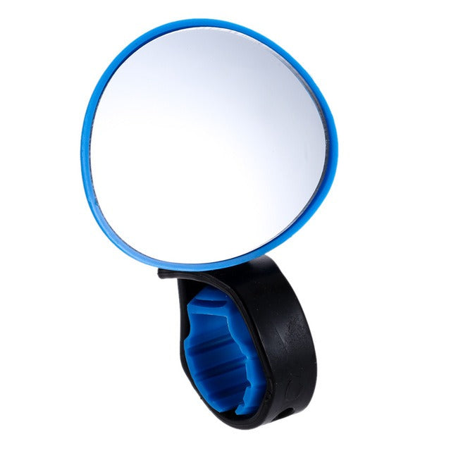 Handlebar Mirror with 360 Degree Rotation and Shatterproof Glass, Adjustable Strap Mount