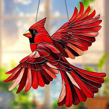 Multicolor Hummingbird Suncatcher with Hanging Chain, 8 Inch Reflective Window Decor