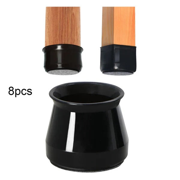 Furniture Leg Floor Protectors with Noise Reduction and Multi-Surface Protection, 8 Pack