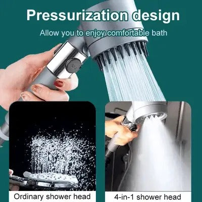Laser Cut Showerhead with 9-Layer Filtration and Push Button Control