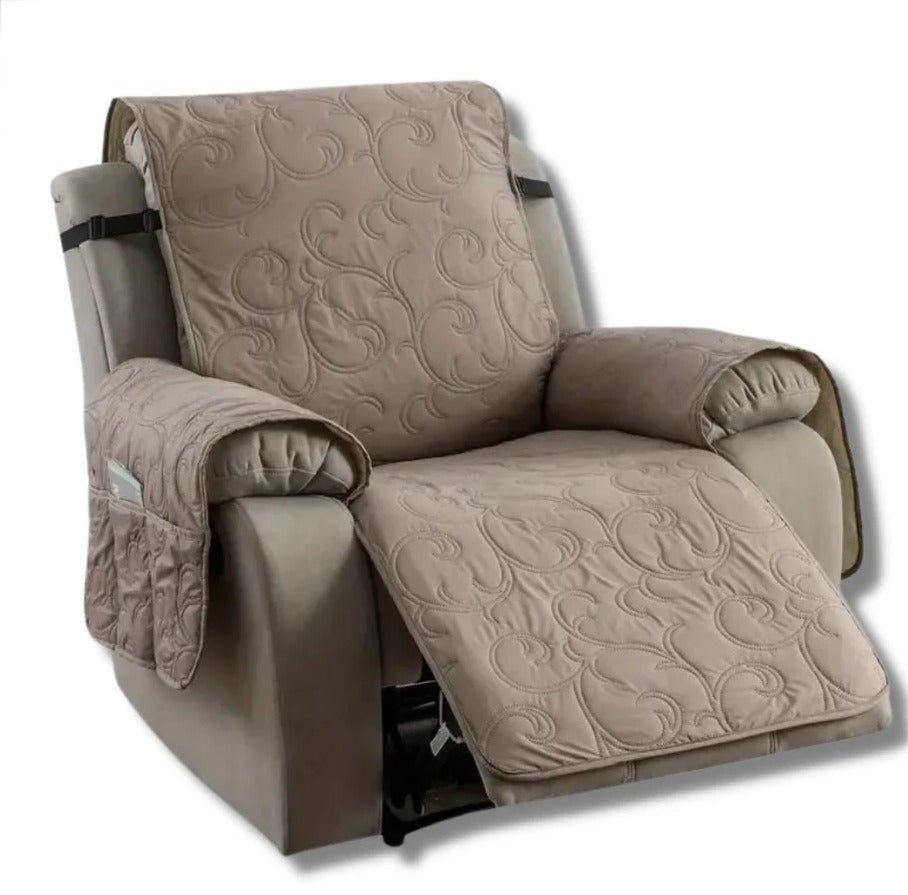 Recliner Slipcover with Waterproof Liquid Repelling Fabric and Machine Washable Design All Vera Mart