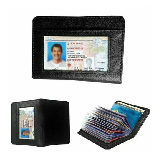 36-Card Zip Wallet with Full Perimeter Closure and Blocking Protection