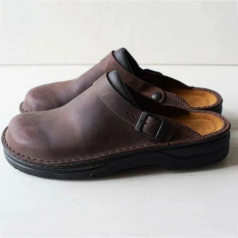 Men's Orthopedic Slippers with Removable Insoles and Rocker Sole