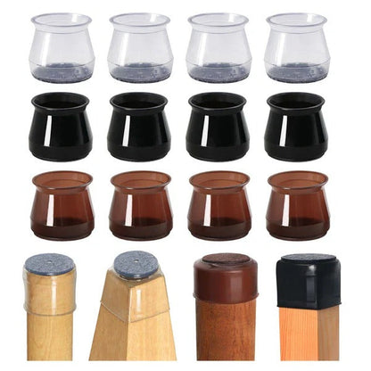 Furniture Leg Floor Protectors with Noise Reduction and Multi-Surface Protection, 8 Pack