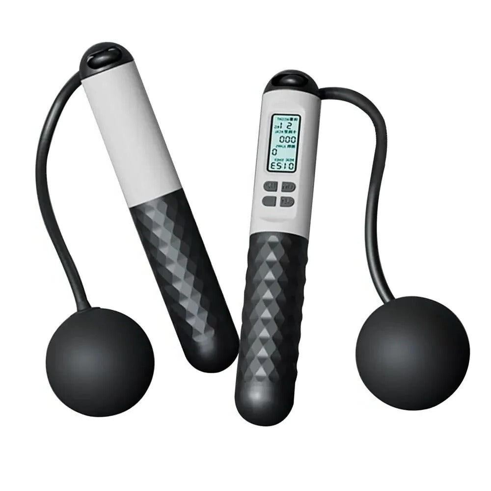 Cordless Jump Rope Handles with Digital Counter and Weighted Balls