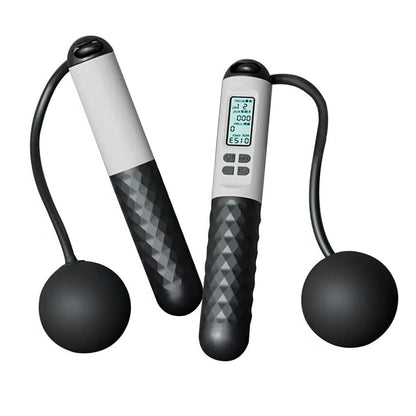 Cordless Jump Rope Handles with Digital Counter and Weighted Balls