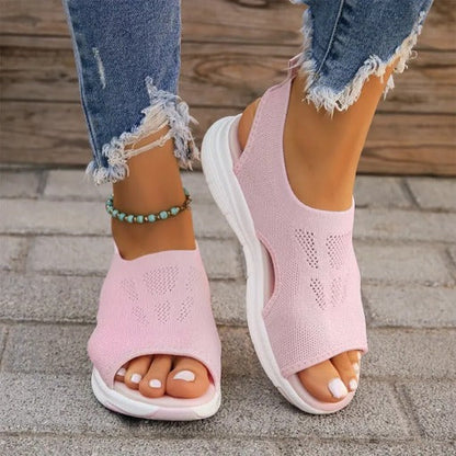 Women's Sport Sandals with Memory Foam Footbed and Mesh Upper, Slip-On Design
