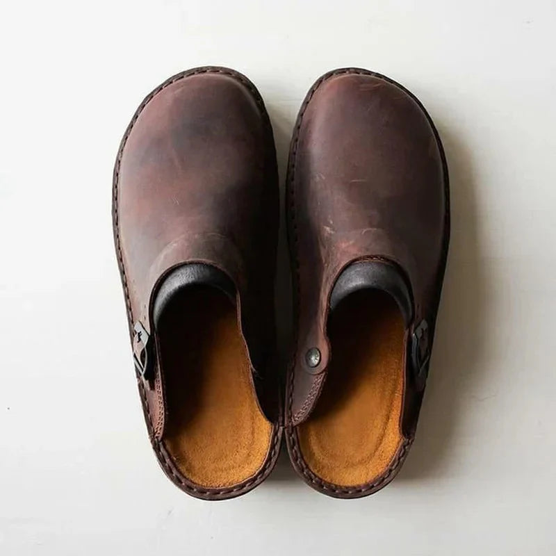 Men's Orthopedic Slippers with Removable Insoles and Rocker Sole