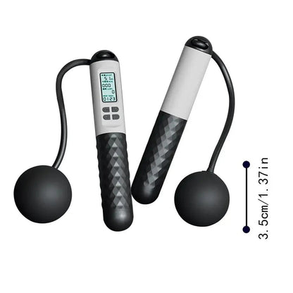 Cordless Jump Rope Handles with Digital Counter and Weighted Balls