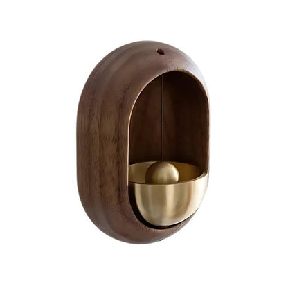 Wooden Door Chime with Magnetic Mount and Adhesive Backing