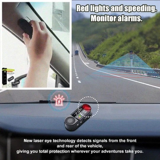 Laser Radar Detector with Solar Charging and Visual Alert for Vehicles and Bikes