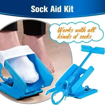 Compression Sock Application Tool with 26-Inch Extended Handle and Foldable Design