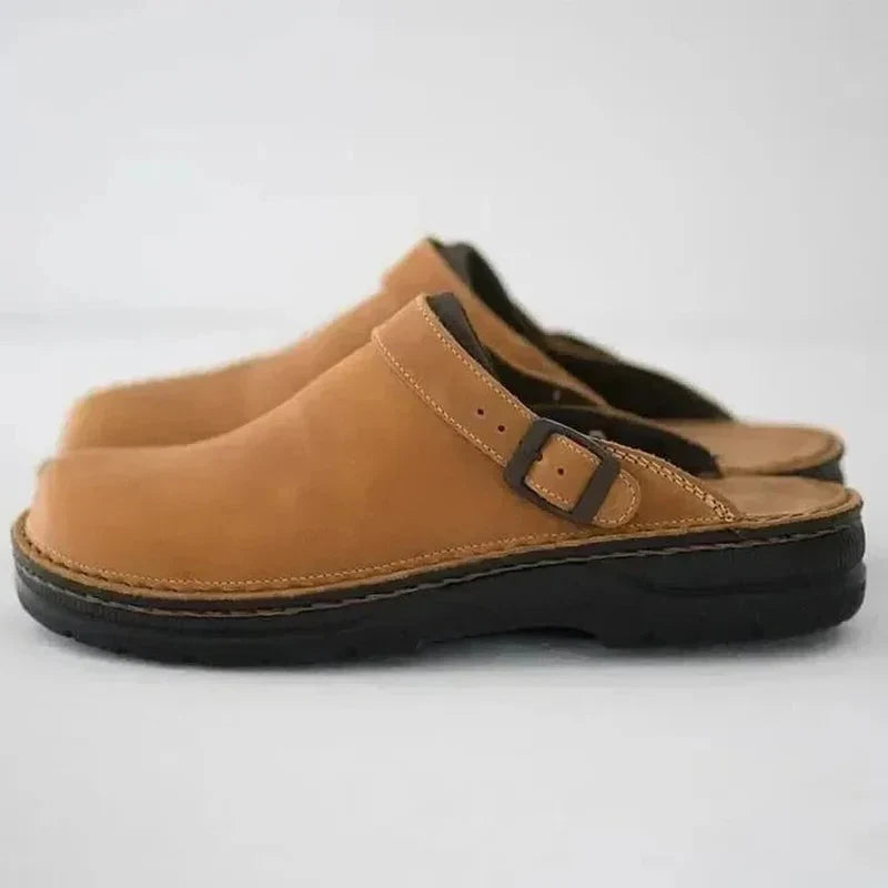 Men's Orthopedic Slippers with Removable Insoles and Rocker Sole