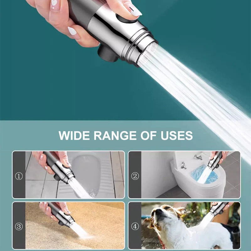 Laser Cut Showerhead with 9-Layer Filtration and Push Button Control