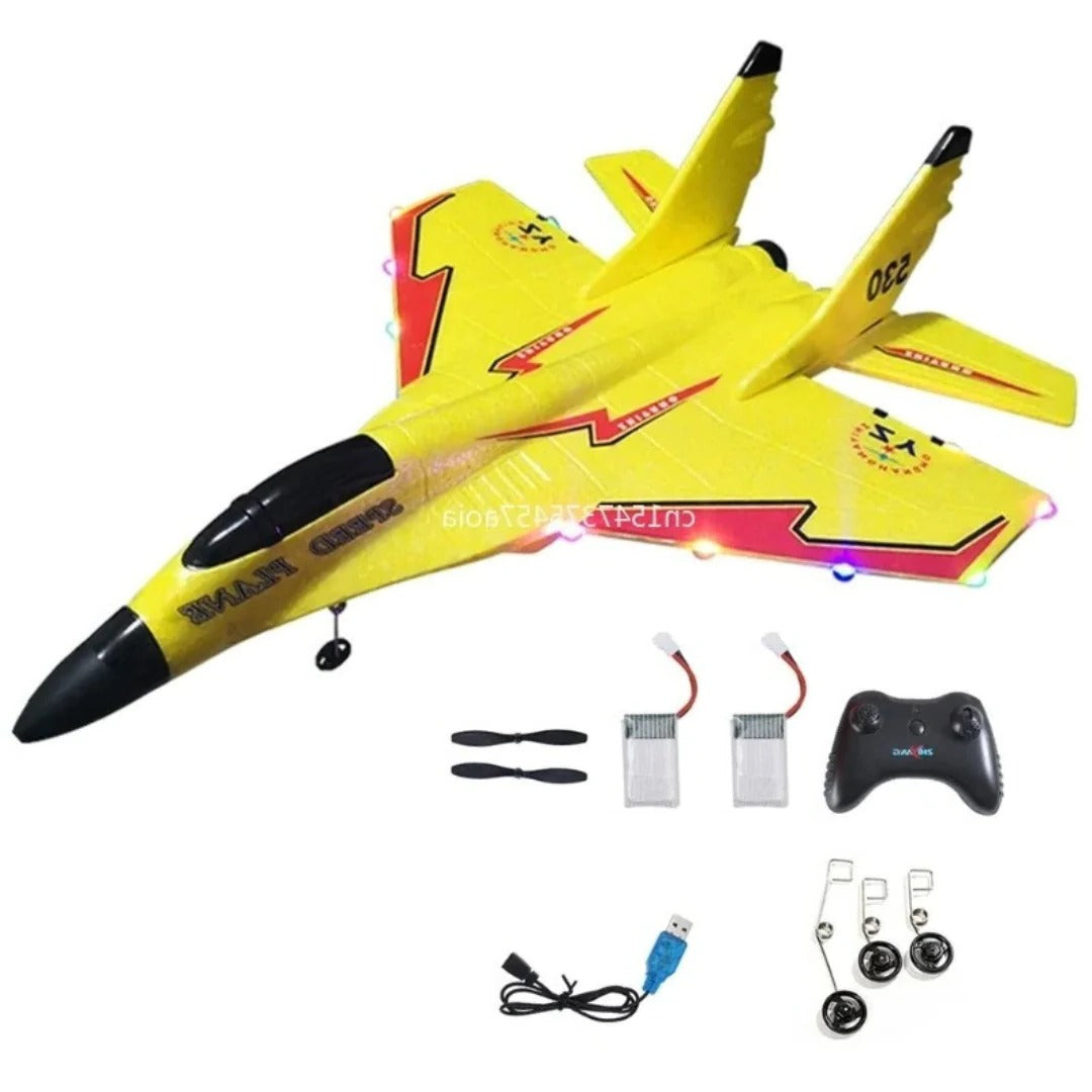 Remote Control Airplane with Shatter Resistant Body and Aerodynamic Design