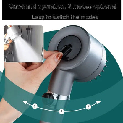 Laser Cut Showerhead with 9-Layer Filtration and Push Button Control
