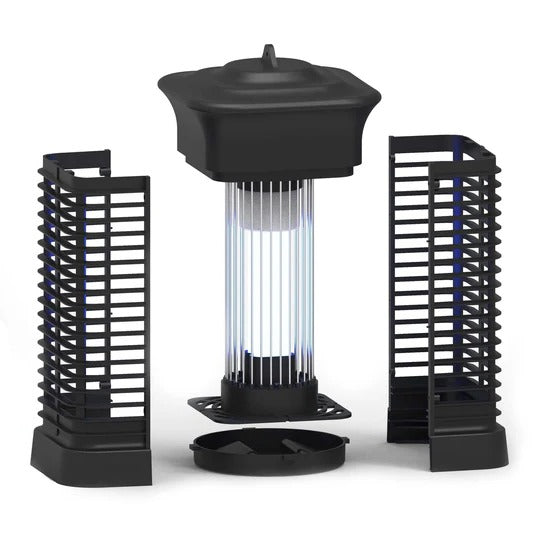 UV Bug Zapper Light with High Voltage Grid and Collection Compartment