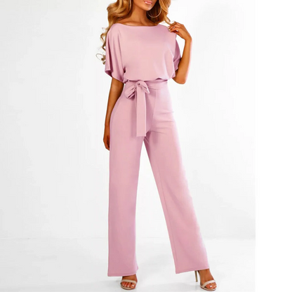 Dark Blue Jumpsuit with Tailored Silhouette and Full Length Coverage