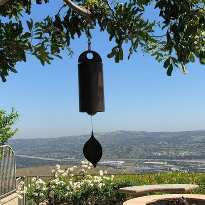 Wind Bell with Dual Resonance System and Ash Wood Clapper, 12 Inch