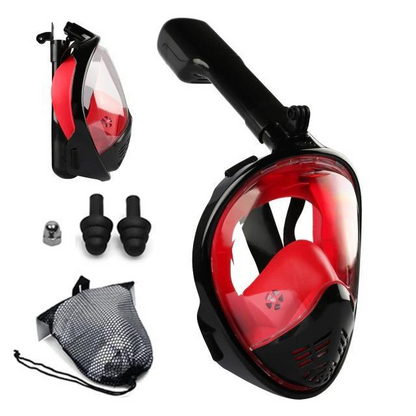 Full Face Snorkel Mask with Anti Fog Dual Breathing and 180° Panoramic View All Vera Mart