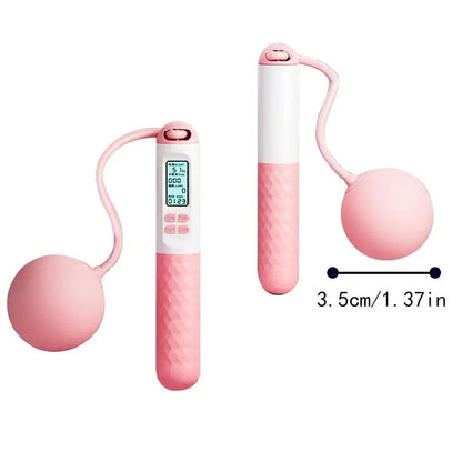 Cordless Jump Rope Handles with Digital Counter and Weighted Balls