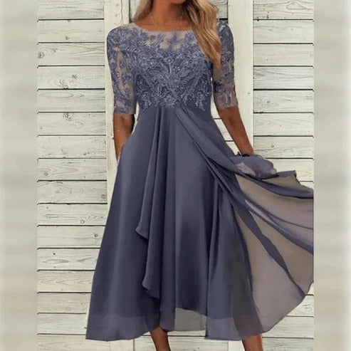 Tailored Women's Dress with Breathable Fabric and Wrinkle Resistant Material, Formal Event