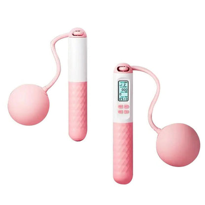 Cordless Jump Rope Handles with Digital Counter and Weighted Balls