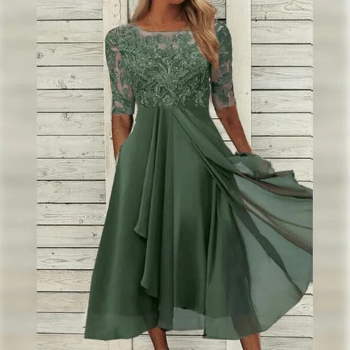Tailored Women's Dress with Breathable Fabric and Wrinkle Resistant Material, Formal Event