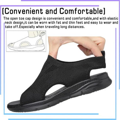 Women's Open Toe Sandals with Slingback Strap and Contoured Footbed All Vera Mart