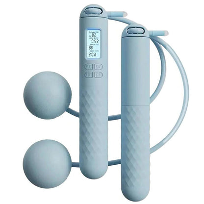 Cordless Jump Rope Handles with Digital Counter and Weighted Balls
