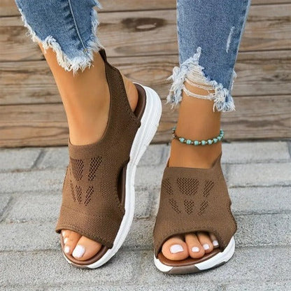 Women's Open Toe Sandals with Slingback Strap and Contoured Footbed All Vera Mart