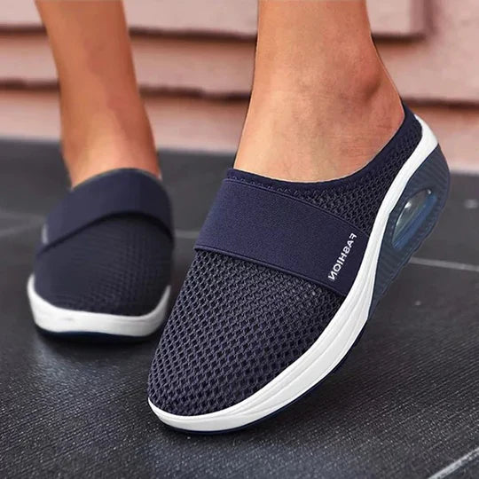 Wedge Sandals with Contoured Arch Support and Breathable Mesh Upper